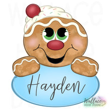 Load image into Gallery viewer, Gingerbread Boy Oval JPEG