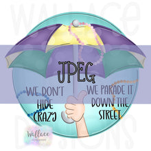 Load image into Gallery viewer, Mardi Gras Umbrella JPEG