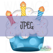 Load image into Gallery viewer, Storybook Birthday Cupcake JPEG