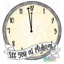 Load image into Gallery viewer, See You At Midnight Clock JPEG