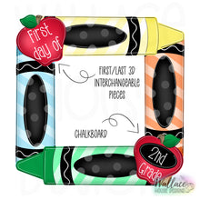 Load image into Gallery viewer, Back to school Crayon First Last Day Frame JPEG