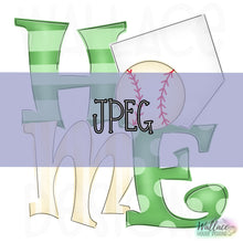 Load image into Gallery viewer, HOME Baseball Letters JPEG