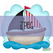 Load image into Gallery viewer, Pirate Sail Boat Frame JPEG