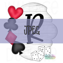 Load image into Gallery viewer, Poker Monogram Frame JPEG