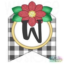 Load image into Gallery viewer, Poinsettia Banner Monogram JPEG
