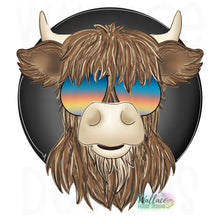Load image into Gallery viewer, Shady Highland Cow JPEG