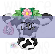 Load image into Gallery viewer, Floral Cow Head JPEG