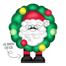 Load image into Gallery viewer, Santa Wreath Ribbon Feet JPEG 2 pc