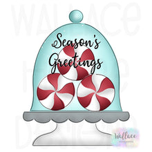 Load image into Gallery viewer, Seasons Greetings Peppermint Cake Stand JPEG
