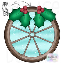 Load image into Gallery viewer, Winter Holly Wagon Wheel JPEG