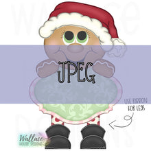 Load image into Gallery viewer, Santa Gingerbread Frame Ribbon Legs JPEG