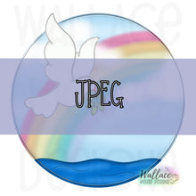 Load image into Gallery viewer, Rainbow Dove Round JPEG