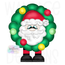 Load image into Gallery viewer, Santa Wreath Ribbon Feet JPEG 2 pc
