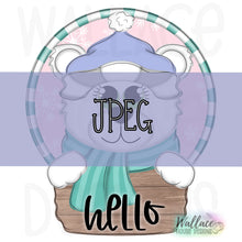 Load image into Gallery viewer, Hello Peekaboo Polar Bear JPEG