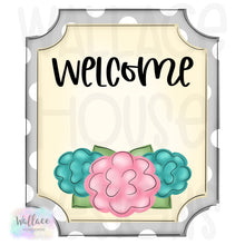 Load image into Gallery viewer, Welcome Floral Interchangeable Base JPEG