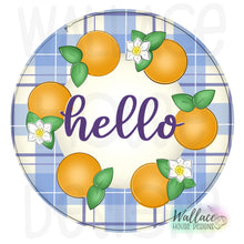 Load image into Gallery viewer, Orange Hello Wreath JPEG