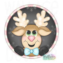 Load image into Gallery viewer, Peekaboo Reindeer Round JPEG
