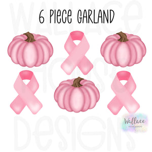 Pink October 6 Piece Garland JPEG