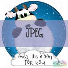 Load image into Gallery viewer, Cow over the Moon Round JPEG
