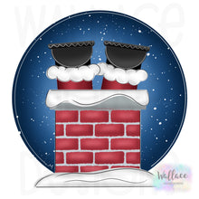 Load image into Gallery viewer, Santas Stuck Chimney Round JPEG