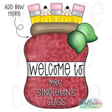 Load image into Gallery viewer, Welcome Apple Pencil Mason Jar JPEG