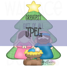 Load image into Gallery viewer, Greatest Gift Nativity Christmas Tree JPEG