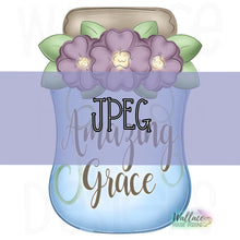 Load image into Gallery viewer, Amazing Grace Fancy Mason Jar JPEG