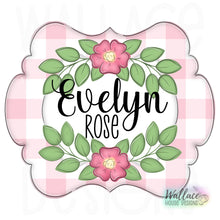 Load image into Gallery viewer, Floral Baby Girl Frame JPEG