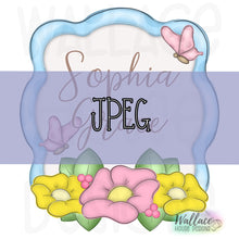 Load image into Gallery viewer, Floral Butterfly Frame JPEG
