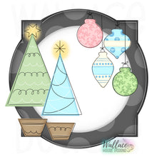 Load image into Gallery viewer, Retro Christmas Quatrefoil Frame JPEG