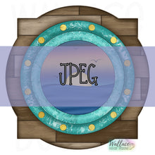 Load image into Gallery viewer, Ship Port Window Sunset JPEG