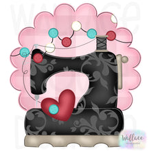 Load image into Gallery viewer, Sewing Machine Scalloped Frame JPEG