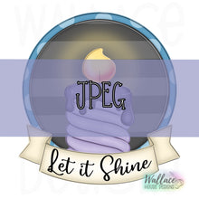 Load image into Gallery viewer, Let it Shine Candle Round JPEG