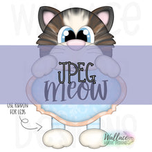 Load image into Gallery viewer, Meow Kitty Cat Ribbon Legs JPEG