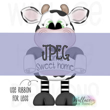 Load image into Gallery viewer, Home Sweet Home Cow Ribbon Legs JPEG
