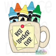 Load image into Gallery viewer, Best Teacher Ever Crayon Mug JPEG