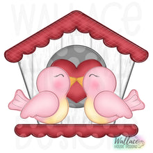 Load image into Gallery viewer, Love Birds Valentines Birdhouse JPEG