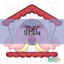 Load image into Gallery viewer, Love Birds Valentines Birdhouse JPEG
