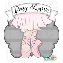 Load image into Gallery viewer, Ballerina Dancer Feet Banner Frame JPEG