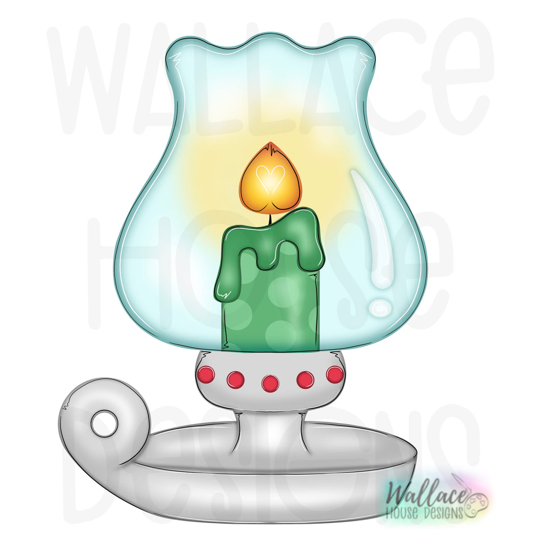 Vintage Hurricane Candlestick Holder Printable Template