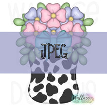 Load image into Gallery viewer, Floral Mason Jar with a Bow JPEG
