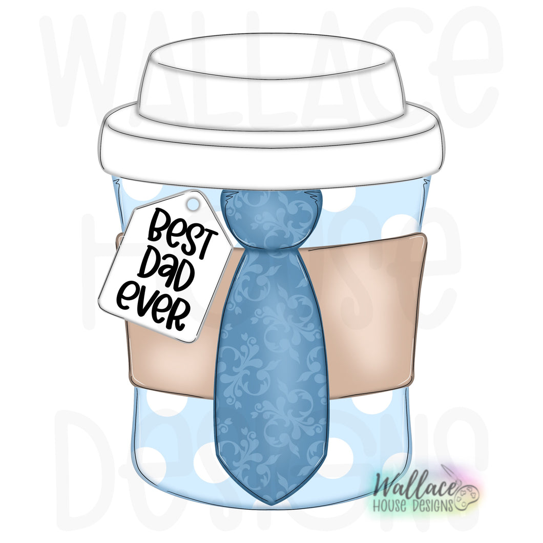 Best Dad Ever Coffee Cup Printable Template
