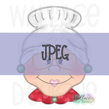 Load image into Gallery viewer, Mrs Claus with Glasses JPEG
