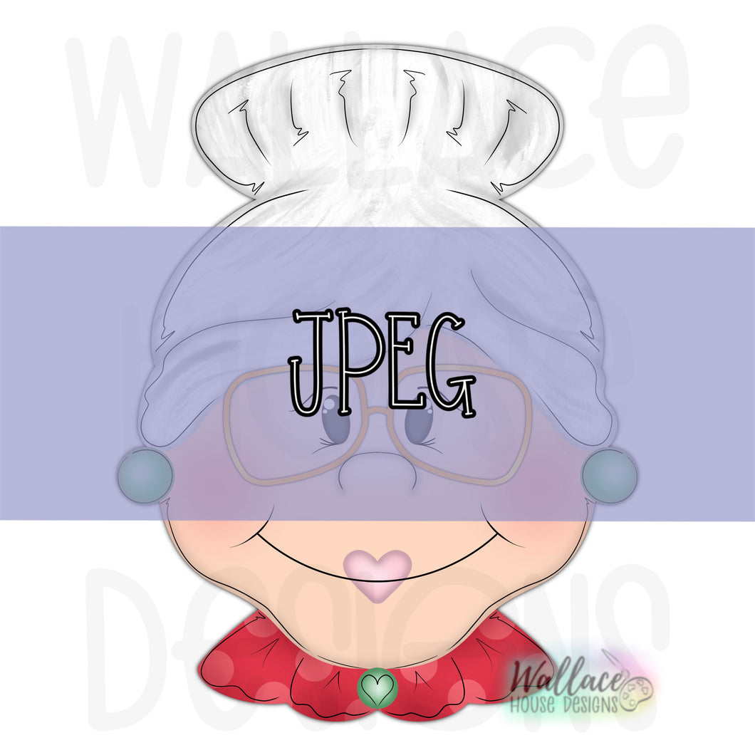 Mrs Claus with Glasses JPEG