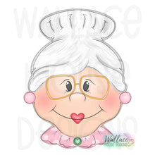 Load image into Gallery viewer, Mrs Claus with Glasses JPEG
