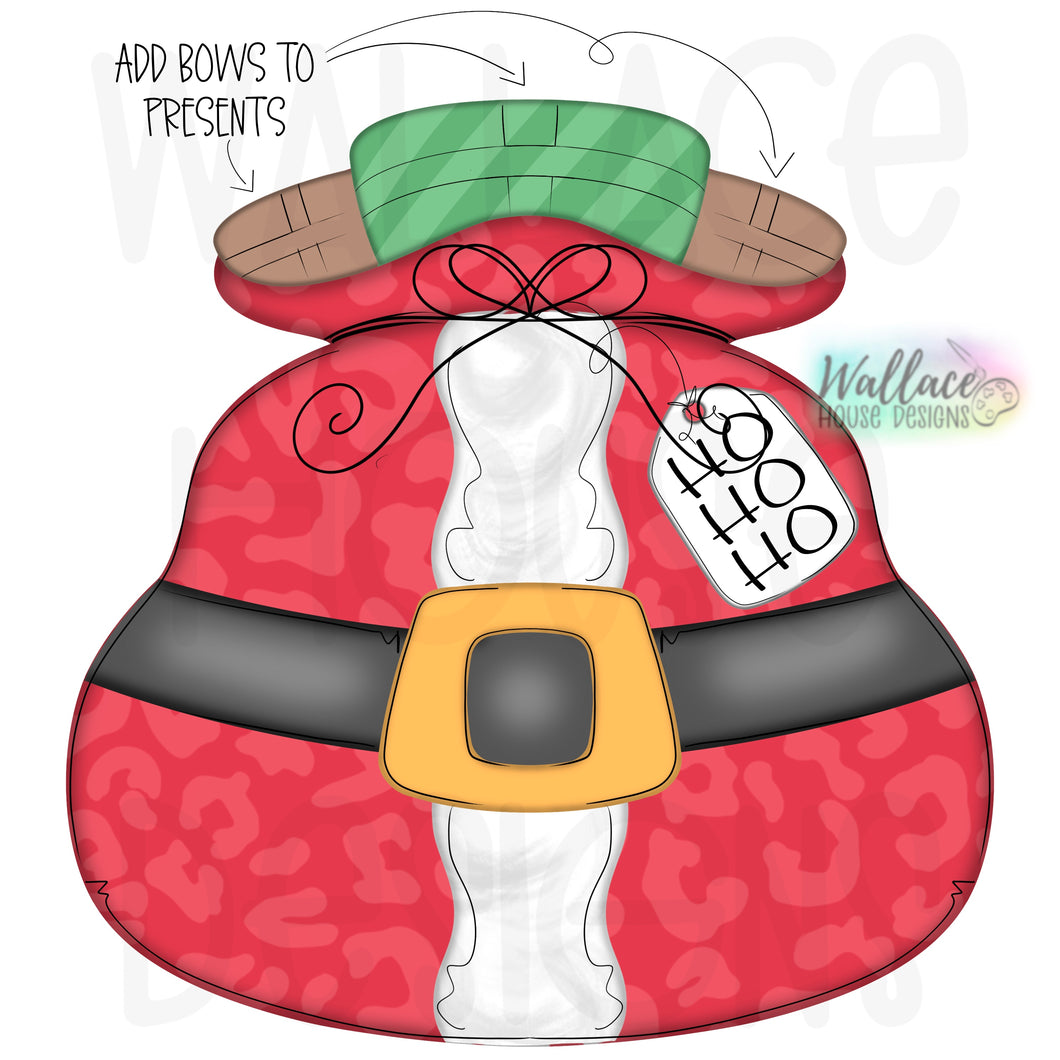 Santa Claus Gift Sack Printable Template