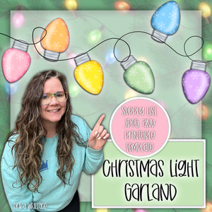 Virtual Paint Party - Christmas Light Bulb Garland (Yard Art Decor Group)