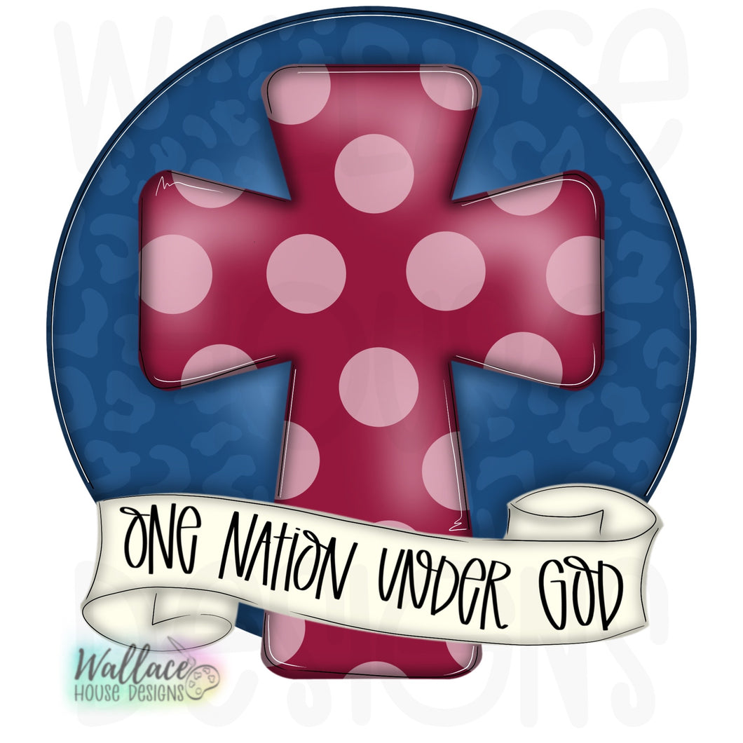 One Nation Under God Cross Printable Template