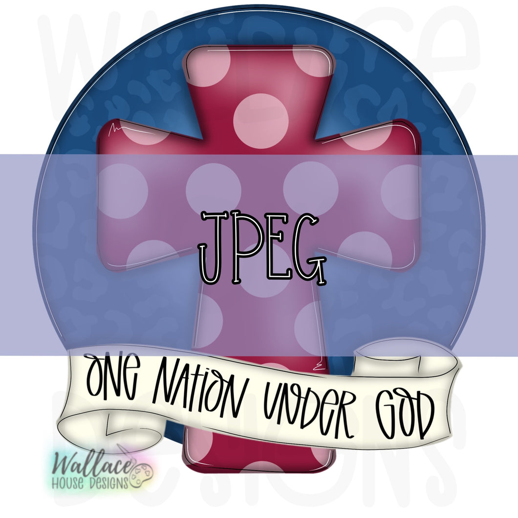 One Nation Under God Cross JPEG