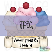 Load image into Gallery viewer, Sweet Land of Liberty Ice Cream Cone Trio JPEG
